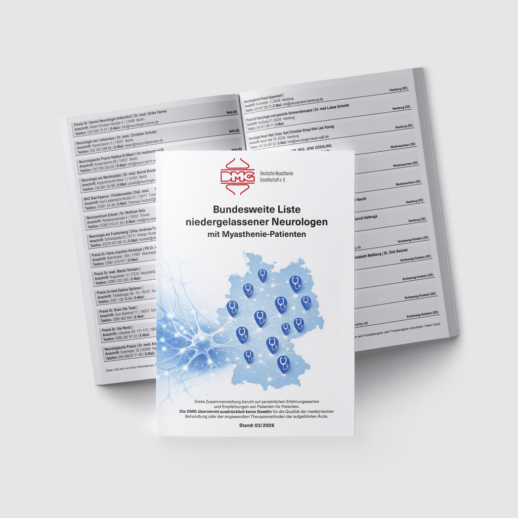 Bundesweite Liste niedergelassener Neurologen mit Myasthenie-Patienten