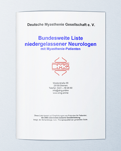 Bundesweite Liste niedergelassener Neurologen mit Myasthenie-Patienten